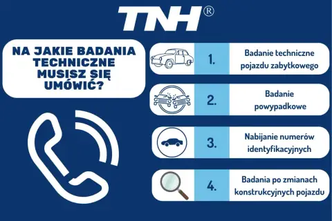 Dowiedz się, co ile przegląd samochodu jest potrzebny: badanie pojazdu zabytkowego, powypadkowe, nabijanie numerów identyfikacyjnych lub po zmianach konstrukcyjnych.